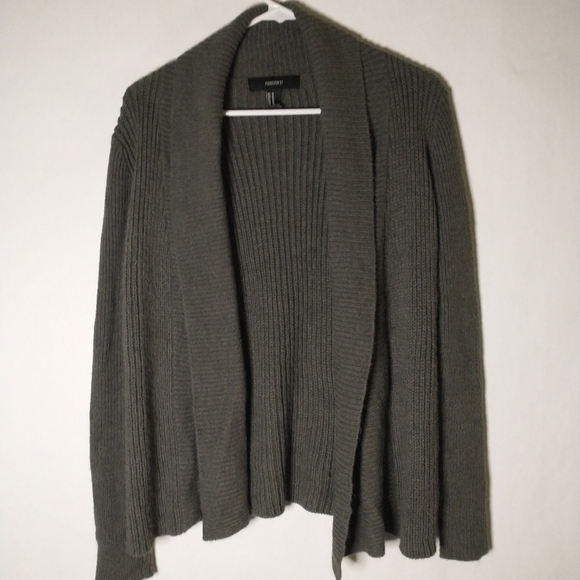 Forever 21 women's grey cardigan size medium - Picture 1 of 8